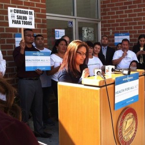 Imelda Plascencia is one of the authors of the report “Undocumented and Uninsured,” a report by the UCLA Labor Center. Photo: Rubén Tapia