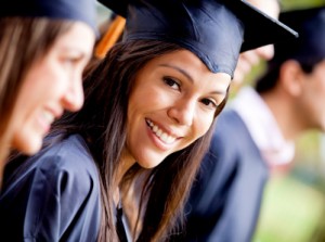 Woman in her graduation