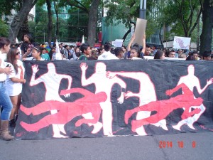 Marcha del del 8 de octubre en solidaridad con los normalistas de Ayotzinapa