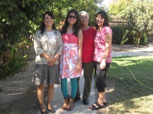 Three generations of Ramírez women: from left to right Gloria, Angela's oldest daughter, mother Lucila, and Angela. Photo: Zaidee Stavely
