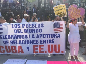 Celebran la reapertura de la embajada de Cuba en Washington, D.C.. Foto: José López Zamorano.