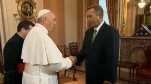 John Boehner y el Papa Francisco en el Congreso de EU