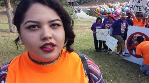 Scarlett Villacorta says she's ready to register other young people to vote. Photo: Rubén Tapia.