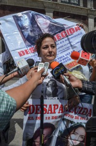 Angélica Rodríguez, madre de Viridiana Anais Morales, joven desaparecida. Foto: periódico Conurbados