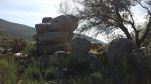 Víbora de Piedra, lugar emblemático en San José de la Zorra y uno de los símbolos principales de los Kumiai. Foto: Rubén Tapia.