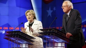 Candidatos demócratas Hillary Clinton y Bernie Sanders