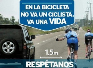 Campaña educativa sobre los derechos del ciclista en las calles de California. Foto: es.pinterest.com