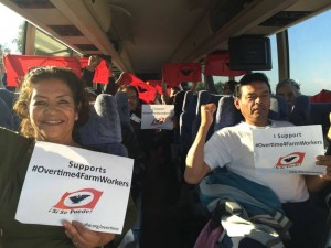 Trabajadores agrícolas no trabajaron para ir a cabildear a Sacramento, CA, en apoyo a la propuesta legislativa AB 1066.