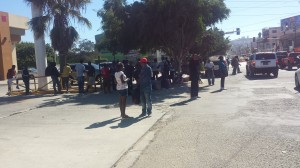 Inmigrantes haitianos en calles de Tijuana.