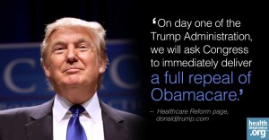 Donald Trump rechaza el Obamacare. Foto: Affordable health insurance