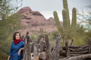 Valeria Fernández en el desierto de Arizona. Foto: Drew Bird.