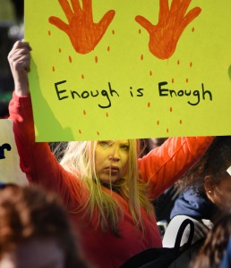 Uno de los slogans de campaña de este febril movimiento nacional de estudiantes que se hizo presente en Washington, DC, para manifestar su determinación de cambio.