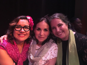 From left to right, Martha González of Quetzal and Entre Mujeres; Adriana Cao Romero, of Caña Dulce y Caña Brava; and María de la Rosa, of Diapasón. Photo: Chelis López.