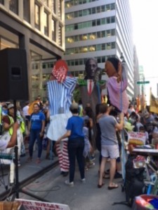 En la marcha-protesta de los trabajadores de Immokalee en Nueva York.