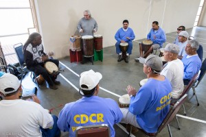 African drumming at Avenal State Prison by Abdullatif Bell Touncara. Photos by Peter Merts