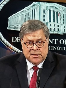 El procurador de Justicia de la nación, William Barr.