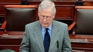 Mitch McConnell, líder de la mayoría republicana en el Senado. 