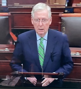 El líder de la mayoría republicana en el Senado, Mitch McConnell.