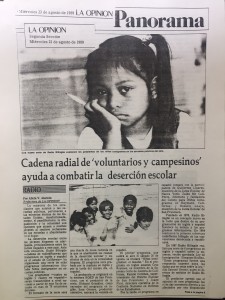 El periódico La Opinión reportó en su oportunidad una de las etapas de expansión de los programas de Radio Bilingüe.