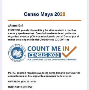 Material promocional para el conteo del censo 2020.