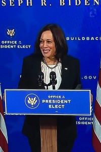 Kamala Harris, candidata electa a la vicepresidencia de Estados Unidos y exProcuradora estatal de California.