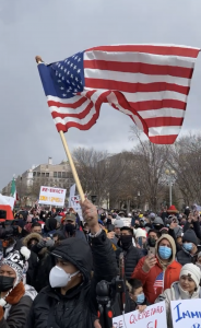 Manifestantes por la reforma migratoria en Washington, D.C. Febrero de 2022. Foto: José López Zamorano.