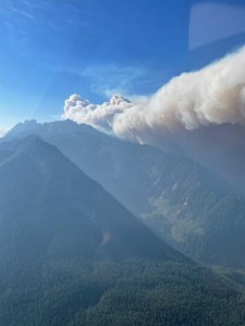 El incendio Bolk Creek Fire, en el Centro de Washington. Foto: WA DNR.